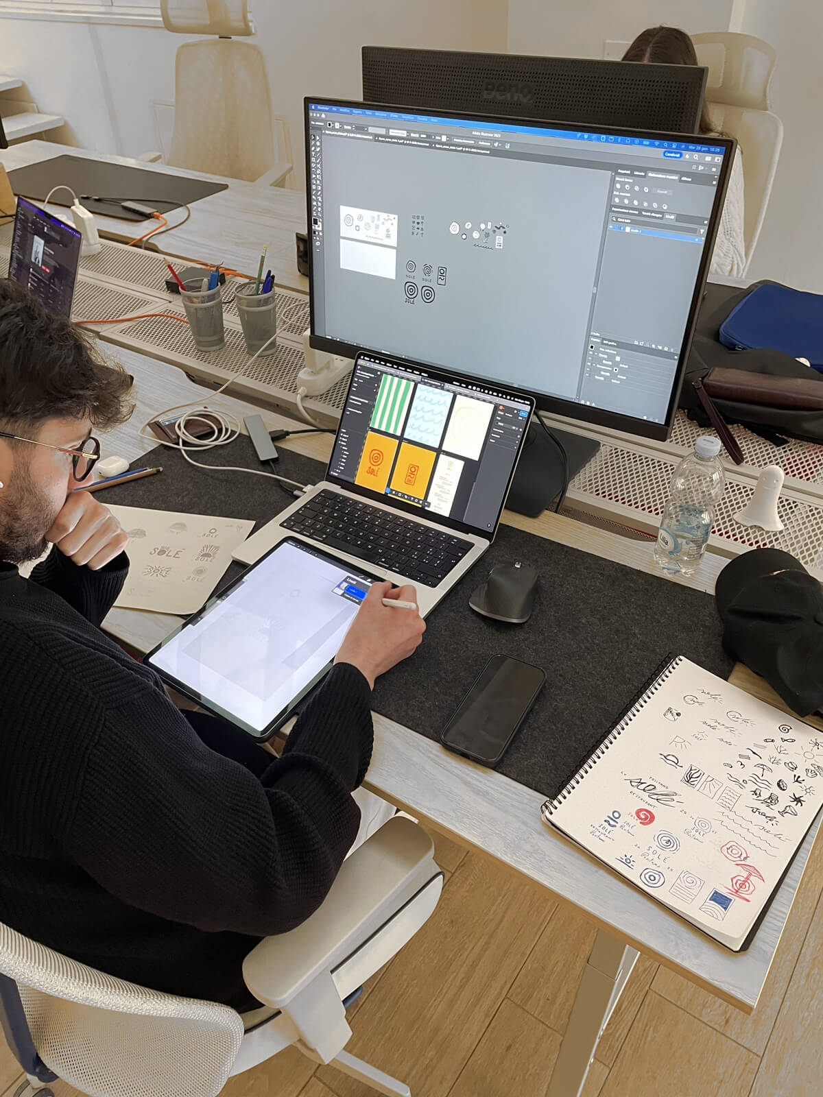 a designer at the planning stage